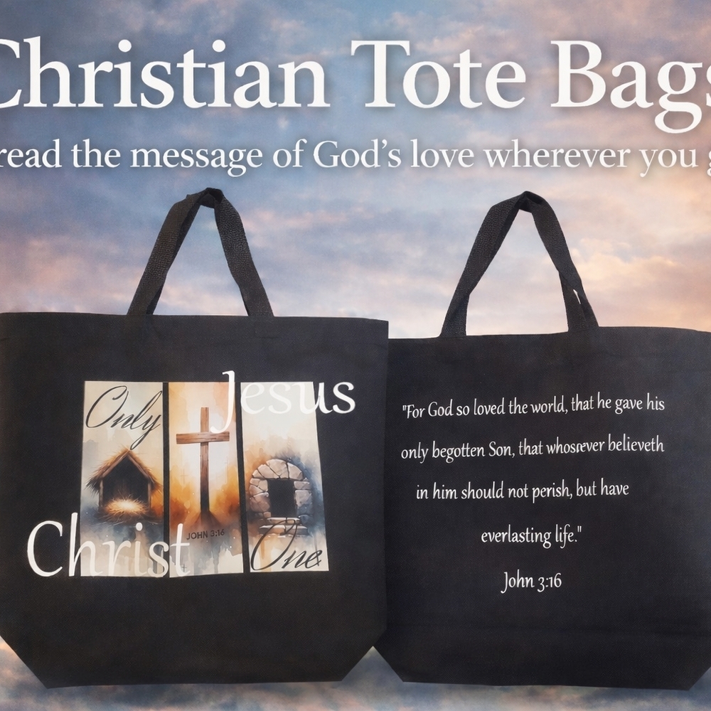 Inspirational Black Christian Tote Bag